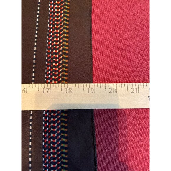 Vintage Jean Pierre Robin Square Scarf Silk Brown Autumn Leaves Geometric 19 in - Picture 5 of 5